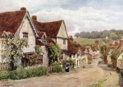 La strada del villaggio, Kersey, Suffolk da Alfred Robert Quinton